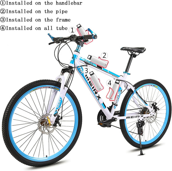 1Pack Lightweight Aluminum Alloy Cycling Bicycle Water Bottle Cage Holder Bracket For Outdoor Activities (Red) Bike Accessories Water Bottle Cages