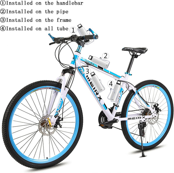 1Pack Lightweight Aluminum Alloy Cycling Bicycle Water Bottle Cage Holder Bracket For Outdoor Activities (Silver) Bike Accessories Water Bottle Cages