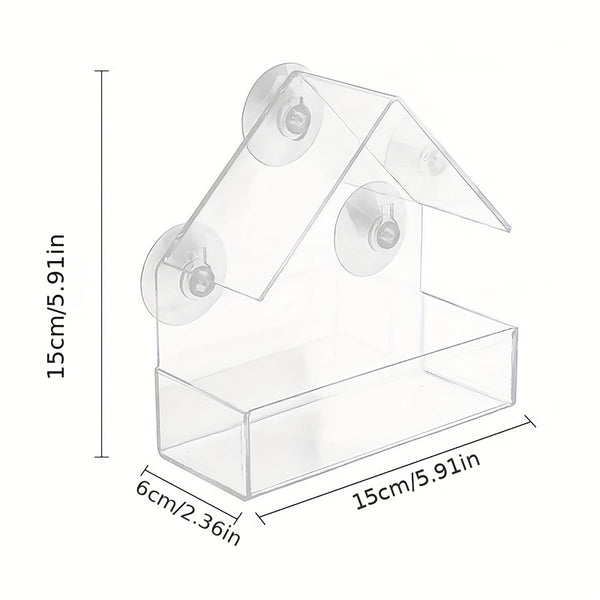 Transparent House Shaped Birdhouse With Weatherproof Function Bird Houses