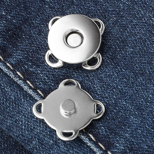 Magnetic Snap Fasteners Pack Of 12 Plum Blossom Shaped Concealed 14Mm Hook & Loop Suitable For Diy Projects Such As Wool And Leather Wallets Bags Clot