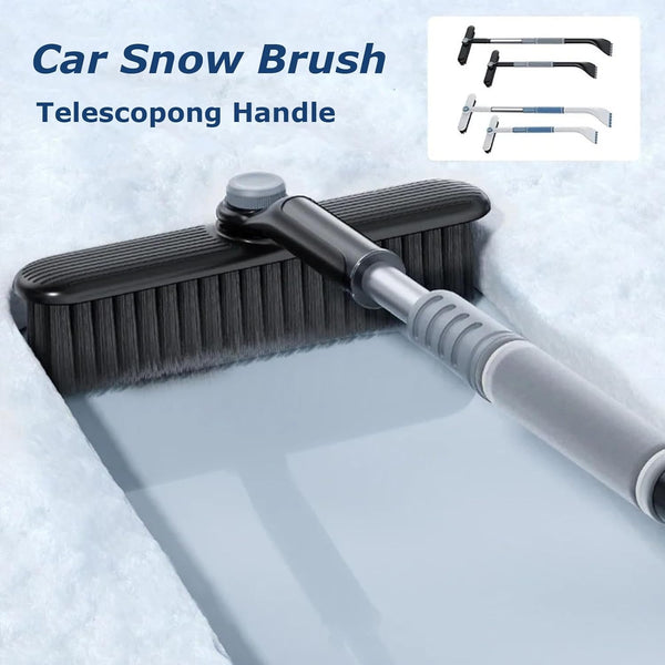 3 In 1 Extendable Snow Brush & Ice Scraper For Car Windows Gray Ice Scrapers & Snow Brushes
