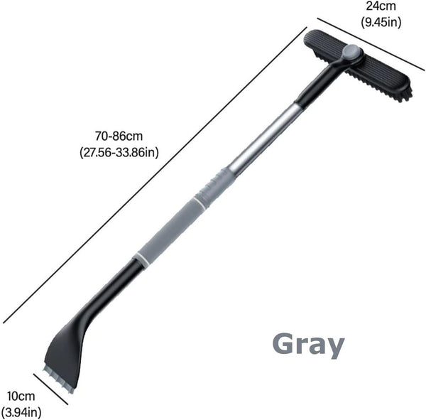 3 In 1 Extendable Snow Brush & Ice Scraper For Car Windows Gray Ice Scrapers & Snow Brushes