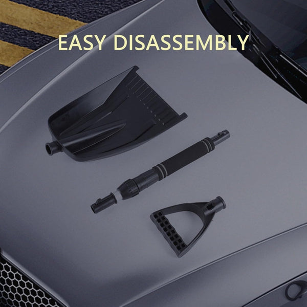 Folding Snow Shovel Large Capacity | Lightweight & Portable Wide Clearing Range With Ergonomic D Shaped Handle And Aluminum Blade For Outdoors Cars Ga