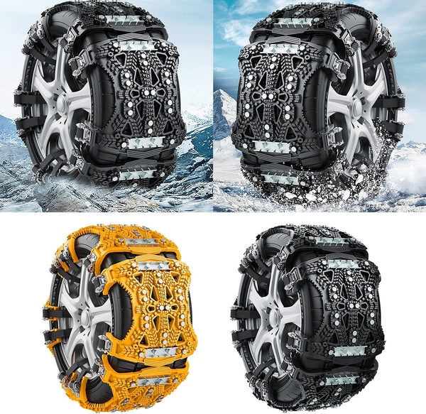 Universal Steel Snow Chains For Cars Anti Slip Tire Traction (1 Piece Yellow) Tyre Accessories