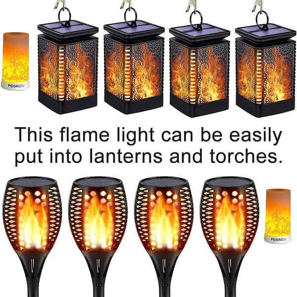 2 Pack Led Flame Effect With Remote Usb Rechargeable Lamps