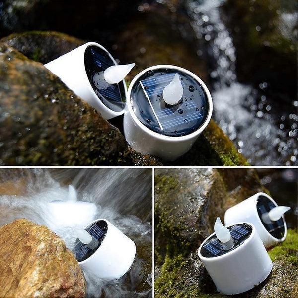 6Pcs Solar Flameless Led Tea Lights Outdoor Waterproof Rechargeable Flicker Outdoor Lighting Accessories