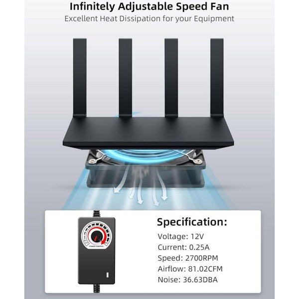 120Mm 12V Pc Case Fan Adjustable Wind Speed Ac 220V 240V 2750Rpm Laptop For Tv Radio Router Other Lighting & Fans