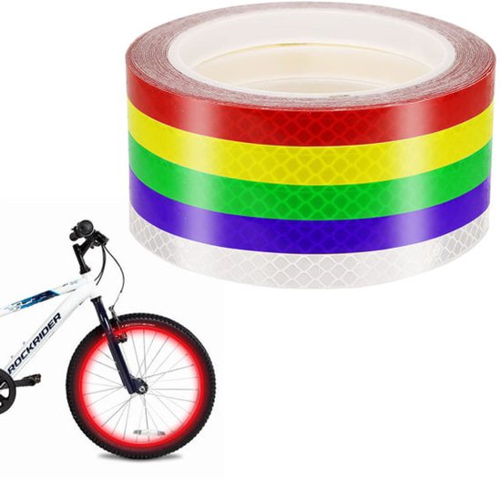 5 Pack Reflective Bicycle Tape Waterproof Safety Stickers 8M X 10Mm Lights & Reflectors
