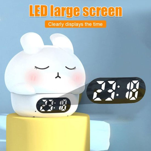 Children's Night Light Table Lamp For Bedroom Cute Rabbit Shape Cartoon Bedside Baby (Blue) Night Lights