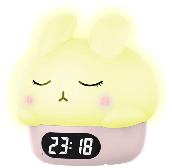 Children's Night Light Table Lamp For Bedroom Cute Rabbit Shape Cartoon Bedside Baby (Pink) Night Lights