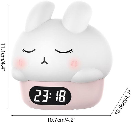 Children's Night Light Table Lamp For Bedroom Cute Rabbit Shape Cartoon Bedside Baby (Pink) Night Lights