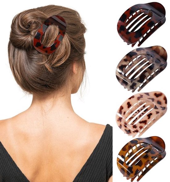 Women's Hair Clips Curved Design Perfect For Lying Or Running Matte Finish A Secure Hold Suitable Thin Thick 4 Pieces Hair Accessories