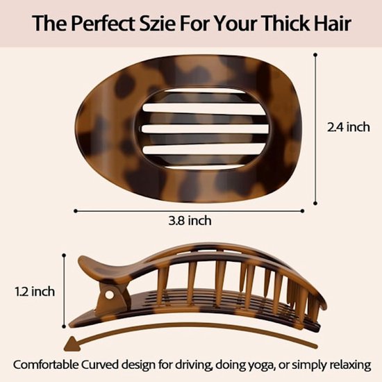 Women's Hair Clips Curved Design Perfect For Lying Or Running Matte Finish A Secure Hold Suitable Thin Thick 4 Pieces Hair Accessories