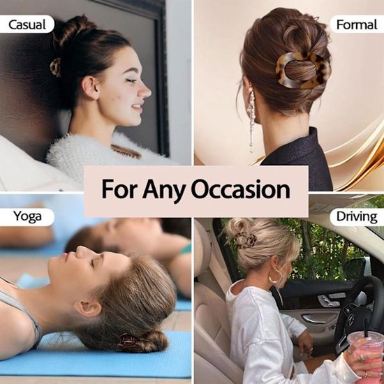 Women's Hair Clips Curved Design Perfect For Lying Or Running Matte Finish A Secure Hold Suitable Thin Thick 4 Pieces Hair Accessories