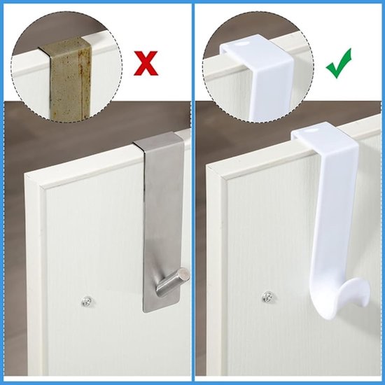 4 Pack S Shaped Stainless Steel Door Hooks Black Hooks & Hangers