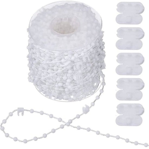 20M Blind Chain Vertical Mounts And 5 Connectors Bottom Suitable For 89Mm Slats Blinds & Shades