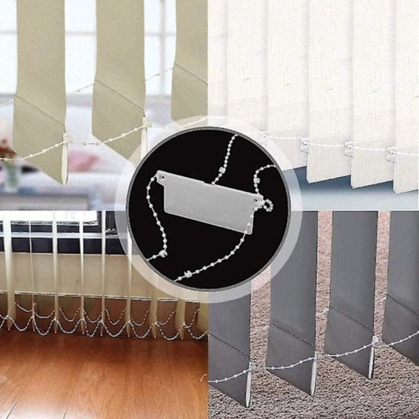20M Blind Chain Vertical Mounts And 5 Connectors Bottom Suitable For 89Mm Slats Blinds & Shades