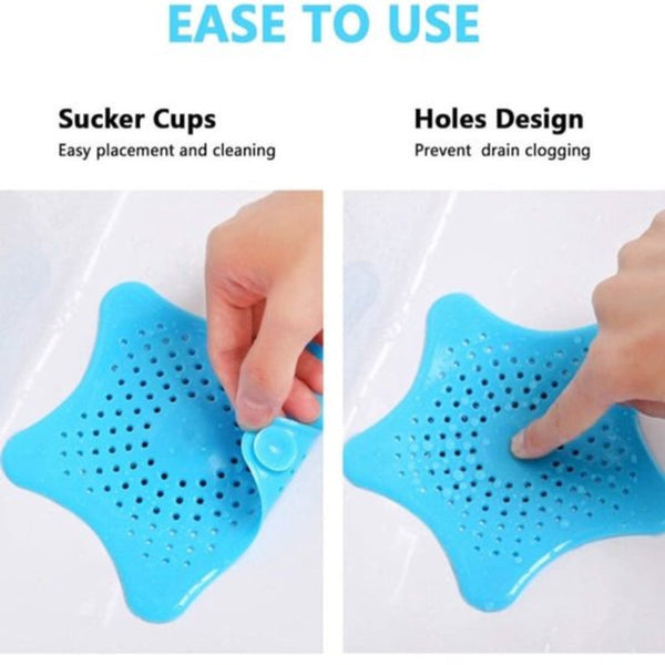 Filter 5 Pack Silicone Hair For Bathtub Drain Cover With Strong Suction Cup Anti Clogging Sink Strainer Drain Grates