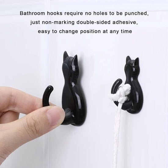 Traceless Self Adhesive Hooks Wardrobe Wall Stickers 12 Pieces Bedroom Behind The Door Keychain Hooks & Hangers
