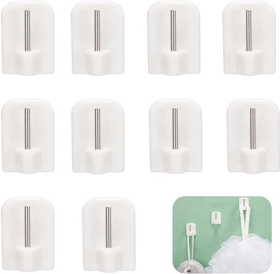 Self Adhesive Key Hooks 10 Pieces Wall Hooks & Hangers