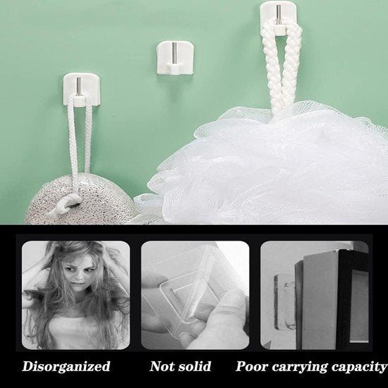 Self Adhesive Key Hooks 10 Pieces Wall Hooks & Hangers