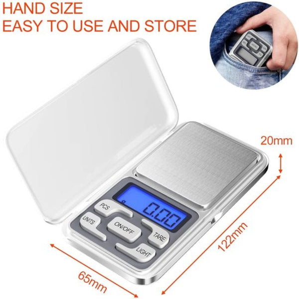 Electronic Kitchen Scale 500G X 0.01G Stainless Steel With Tare Function Kitchen Scales