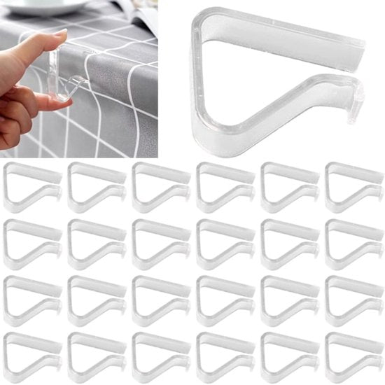 Transparent Tablecloth Clips Windproof Christmas Family Wedding Party 24 Pieces Seasonal Decorations