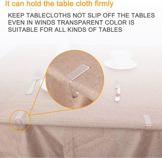 Transparent Tablecloth Clips Windproof Christmas Family Wedding Party 24 Pieces Seasonal Decorations