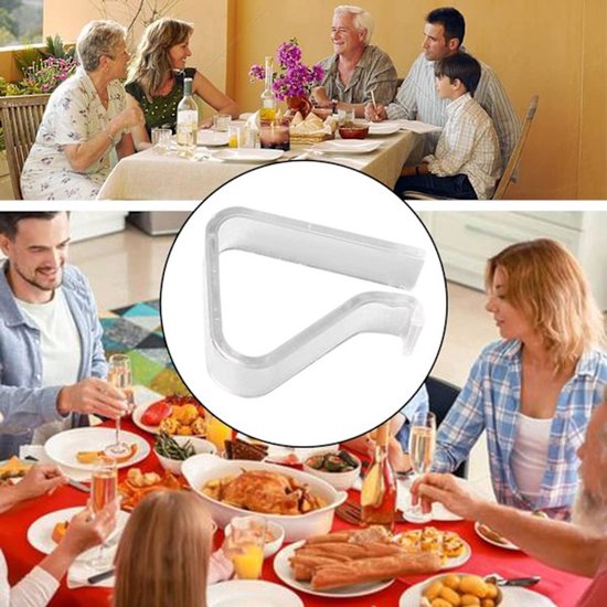Transparent Tablecloth Clips Windproof Christmas Family Wedding Party 24 Pieces Seasonal Decorations