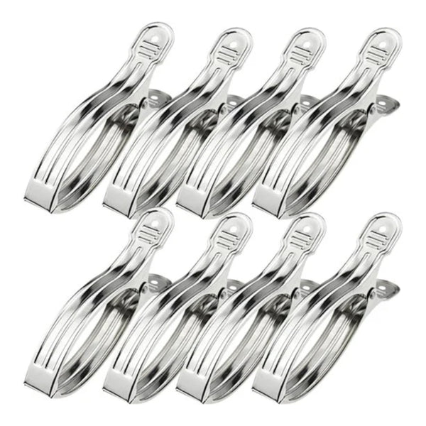Stainless Steel Windproof Clothes Pegs Set Of 8 Pegs & Peg Bags