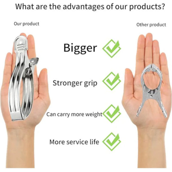 Stainless Steel Windproof Clothes Pegs Set Of 8 Pegs & Peg Bags