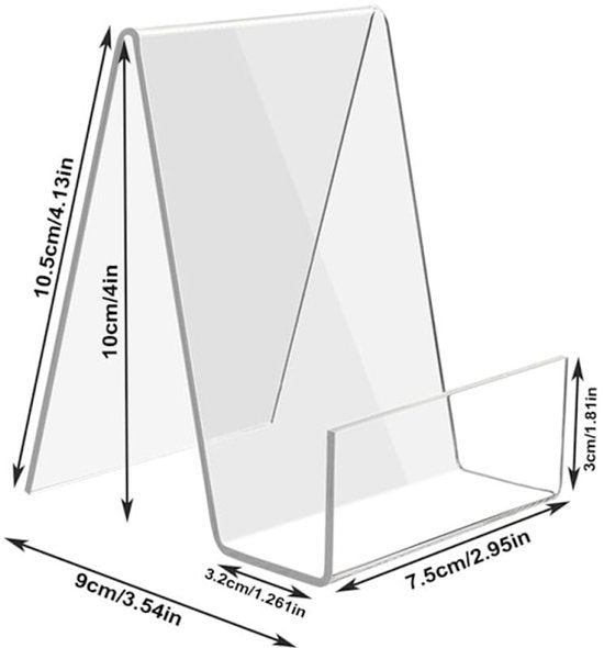 Transparent Bookcase Acrylic Display Rack For Books Photos Brochures Set Of 12 Kids Bookshelves