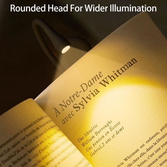 Rechargeable Book Lamp With Clip 3 Color Dimmable Led Reading Light Reading Lights