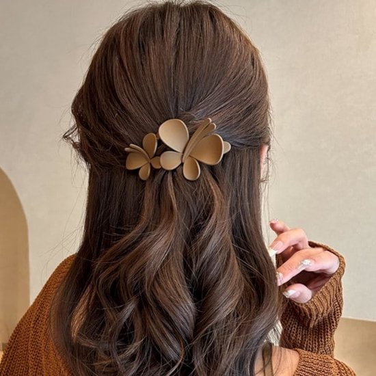 5 Piece Matte Butterfly Hair Clips For Women & Girls Hair Accessories