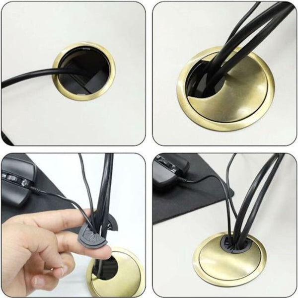 Desk Cable Hole Cover Wireless Computer Box Furniture Accessories Round Decorative Ring Cable Ties & Organisers