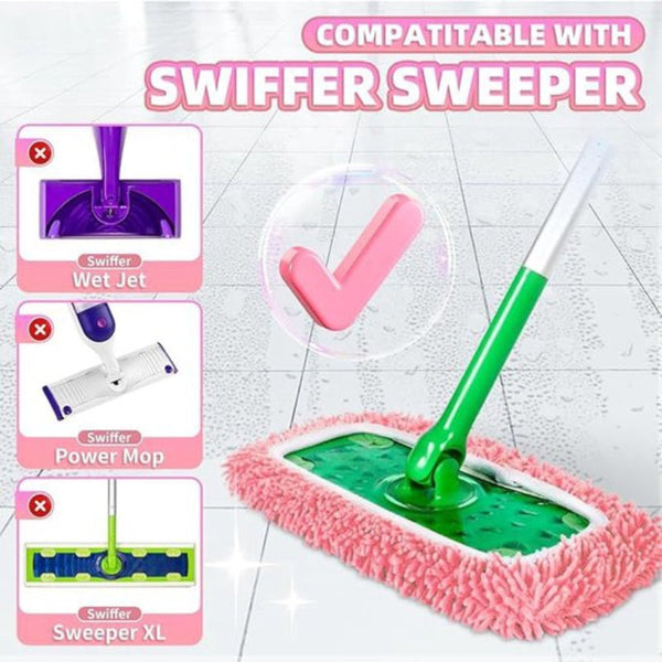 4 Pack Reusable Mop Covers For Wet/Dry Cleaning Pink Cleaning Towels & Cloths