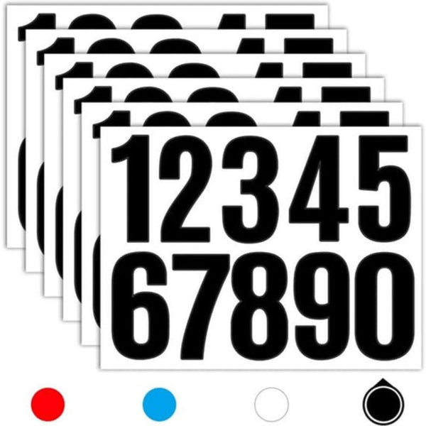 Letterbox Stickers Number Self Adhesive Labels Waterproof Door Suitable For Windows Doors Cars And Trucks (Black) 6 Sheets 4 Inch Letterboxes