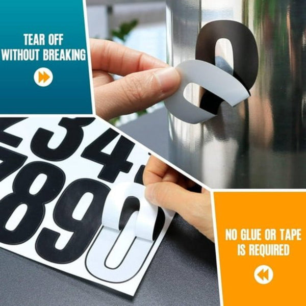 Letterbox Stickers Number Self Adhesive Labels Waterproof Door Suitable For Windows Doors Cars And Trucks (Black) 6 Sheets 4 Inch Letterboxes