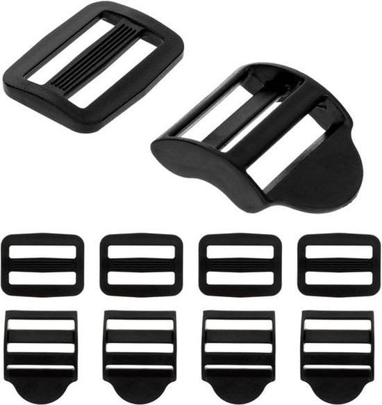 Set Of 5 Replacement Backpack Buckles Adjustable Black Slide For Backpacks Backpacks & Bags