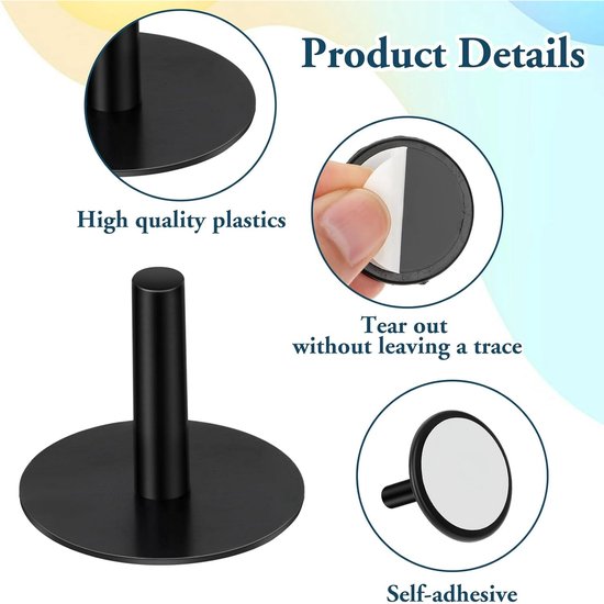 20 Piece Rubber Duck Holder Black Car With Self Adhesive Pads For Dashboard Display Accessories (Rubber Not Included) Other Car Interior