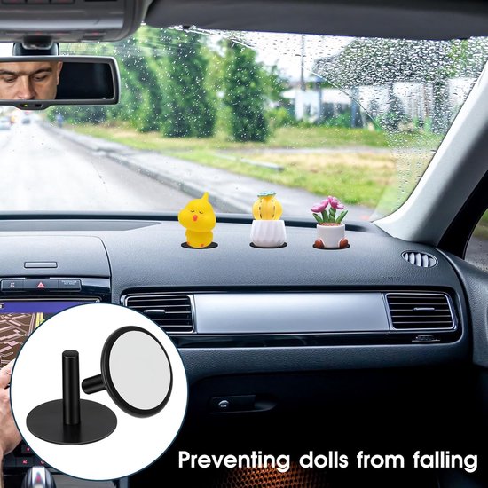 20 Piece Rubber Duck Holder Black Car With Self Adhesive Pads For Dashboard Display Accessories (Rubber Not Included) Other Car Interior