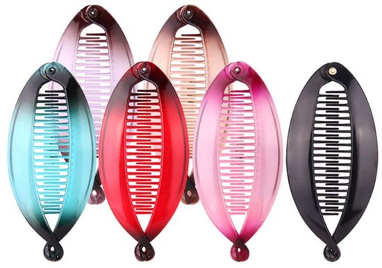 6 Pieces Banana Hair Clips Women's Resin Fishtail Comb Accessories Hair Accessories