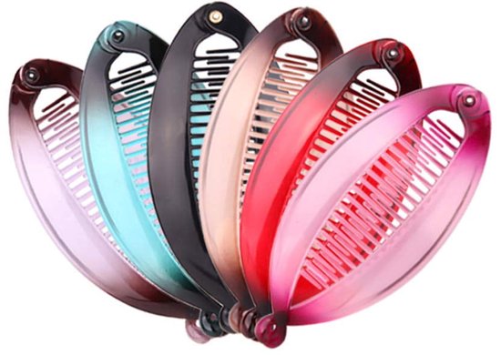 6 Pieces Banana Hair Clips Women's Resin Fishtail Comb Accessories Hair Accessories