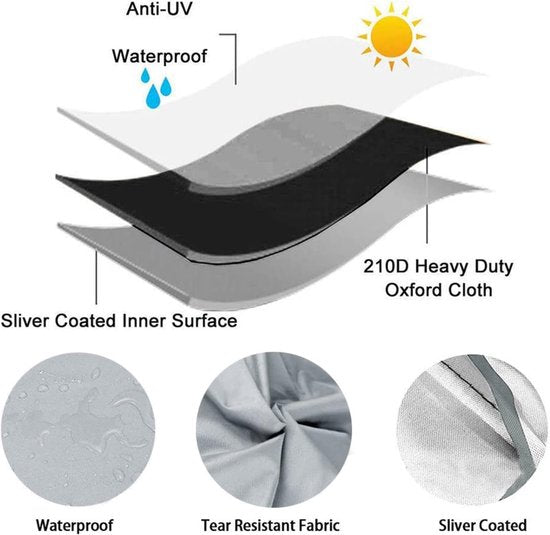 Waterproof Wheelchair Cover Oxford Fabric Storage Protector Uv Dust Rain Gray 115X75x130cm Wheelchairs