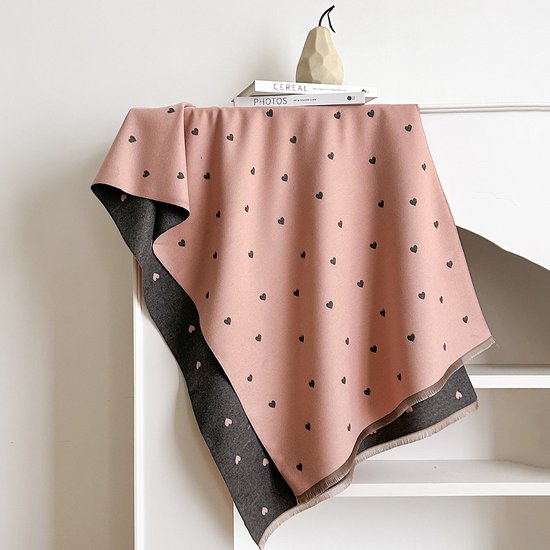 Women's Scarf Long Double Sided Warm Blanket Suitable For Spring Autumn And Winter 185X65cm Pink Scarves & Wraps