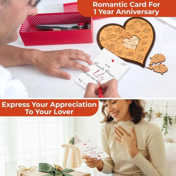 Heart Shaped Puzzle Anniversary Gift Set Puzzles
