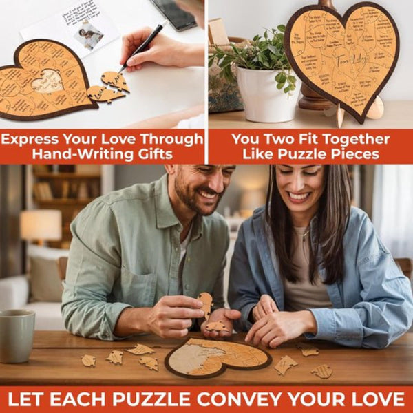 Heart Shaped Puzzle Anniversary Gift Set Puzzles