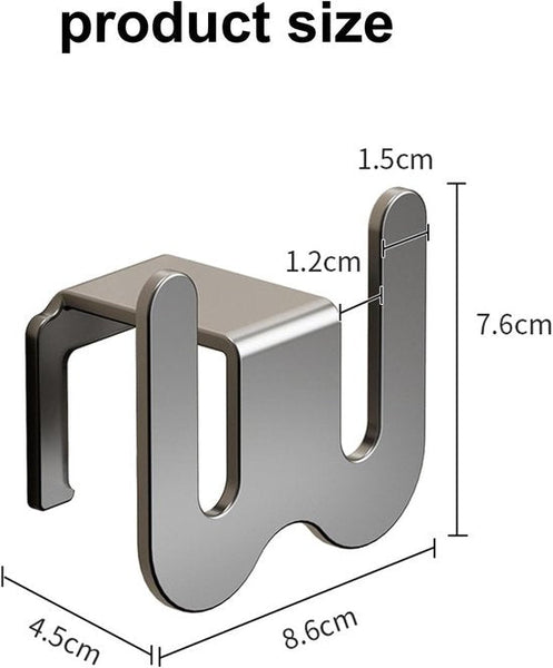 Set Of 2 White Self Adhesive Space Saving Wall Storage Shoe Racks