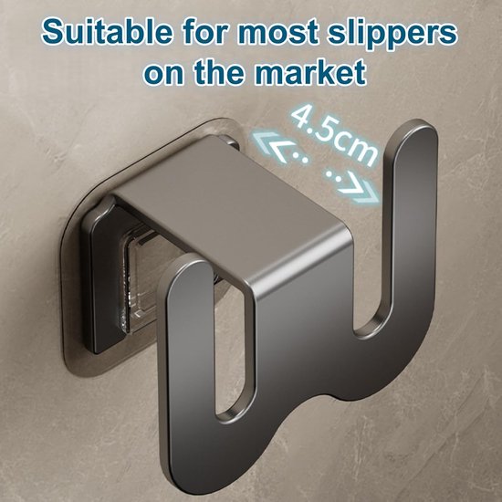 2 Pack Self Adhesive Grey Space Saving Wall Storage Shoe Racks