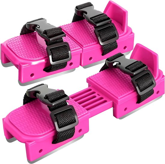 Kids' Skates Double Blade For Stability With Straps & Shoe Size 16 21 Pink Roller Skates